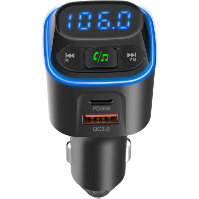 FM модулятор Gelius Tune GP-FMT051 (PD/QC) 36 Watt Black (GP-FMT051) Винница - изображение 4