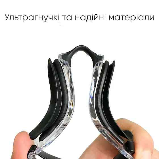 Окуляри для плавання Renvo Sanaga Pro Уні Anti-fog Чорний OSFM (2SG400-011) Київ