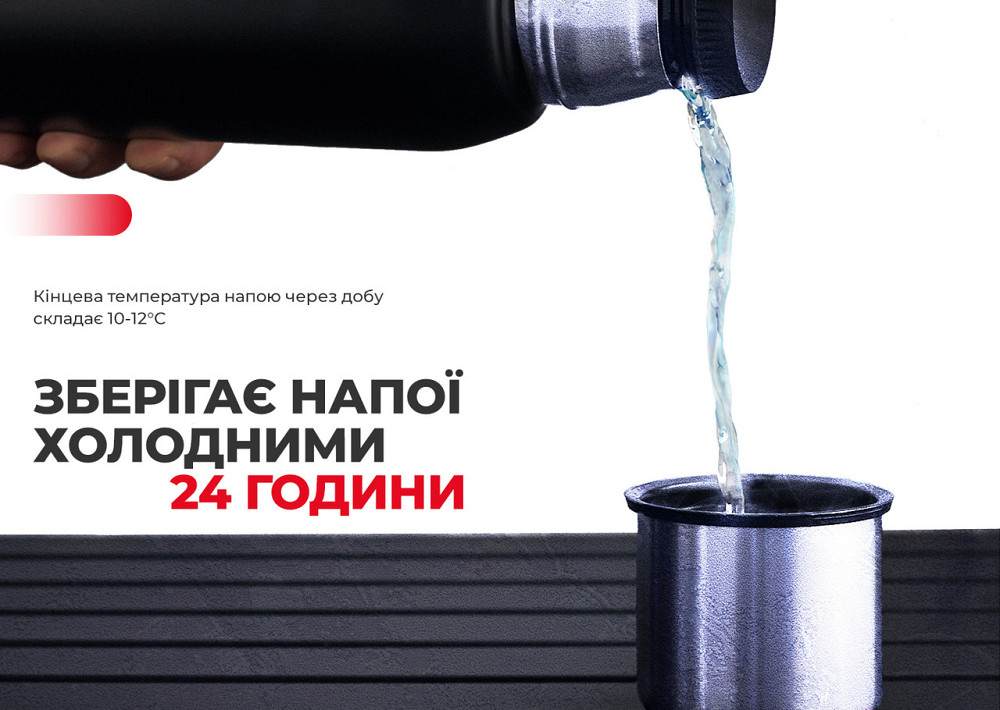 Термос Naturehike Q-9H NH19SJ010, 304 сталь, 1.0 л, черный Киев - изображение 6