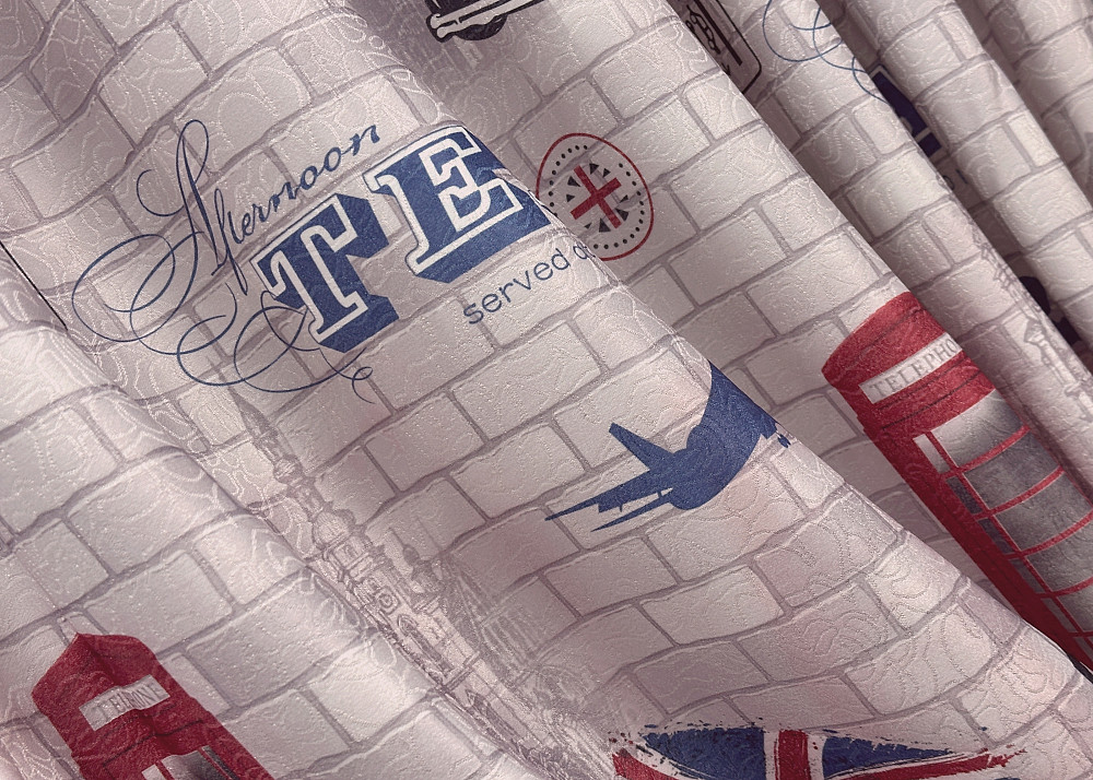 Комплект готових штор VR-Textil Фотоштори Лондон № 913ш Різнобарвний 150х270 см 2 шт (30-038) Київ - фото 6