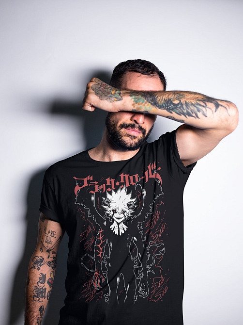 Футболка з аніме принтом Чорна конюшина оверсайз (S/M/L) Чорний AnimeJ0326 Дніпро - фото 3