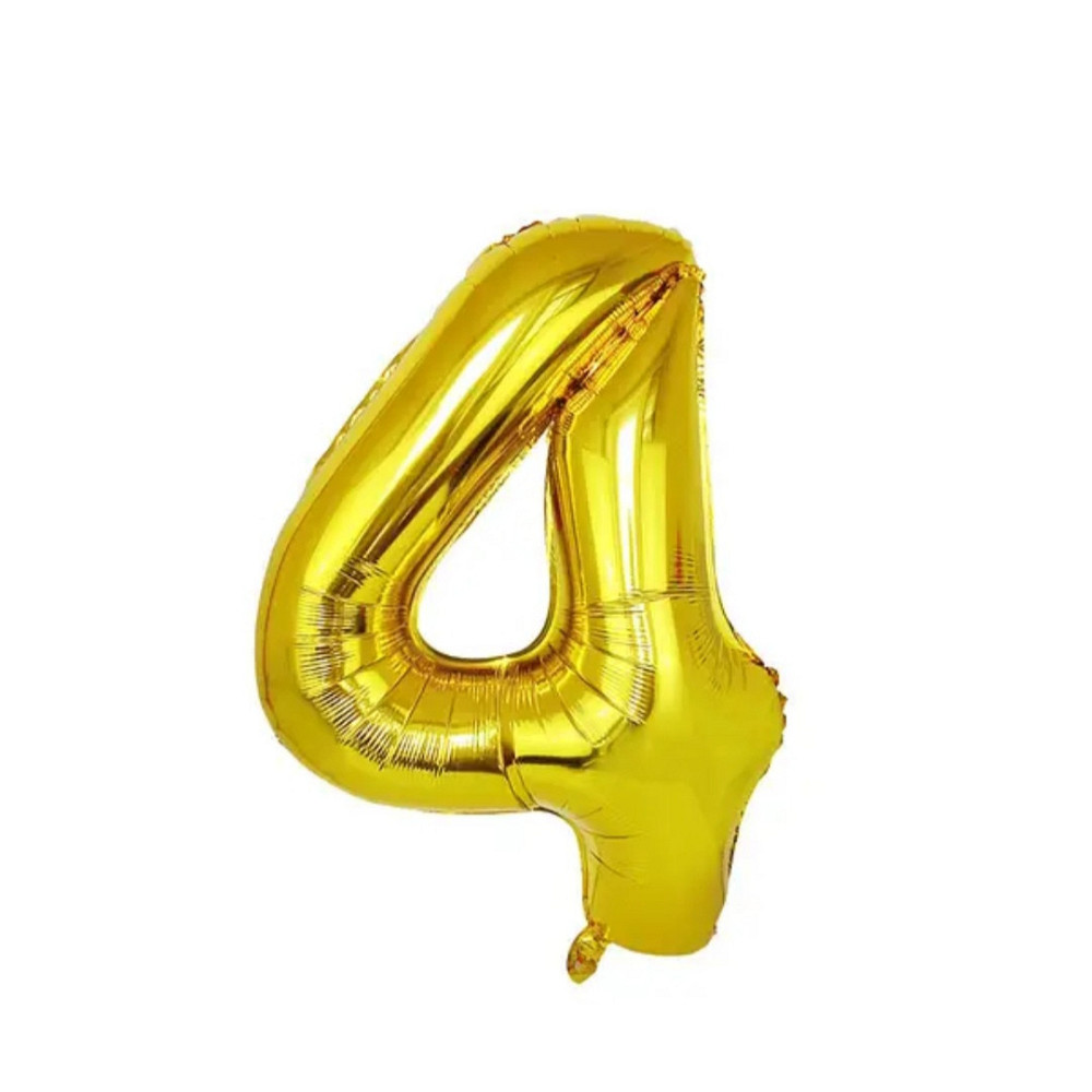 Цифра фольгована 4 золото 76см Киев - изображение 1