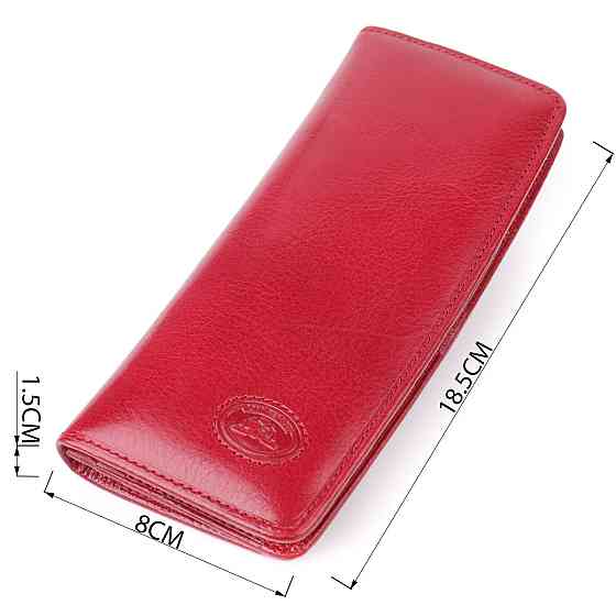 Стильный женский бумажник из глянцевой натуральной кожи Tony Perotti 20895_1 (2701Z rosso) Красный Киев