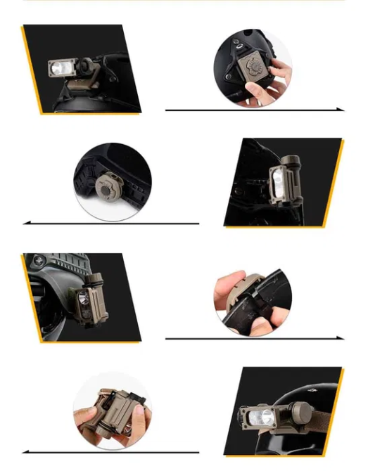 Фонарь тактический Sidewinder Compact II на шлем + CR123A (Койот) Винница - изображение 7