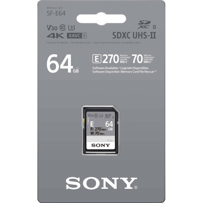 Карта пам&apos;яті Sony 64GB SDXC class 10 UHS-II U3 V30 (SFE64A.ET4) Вінниця - фото 2