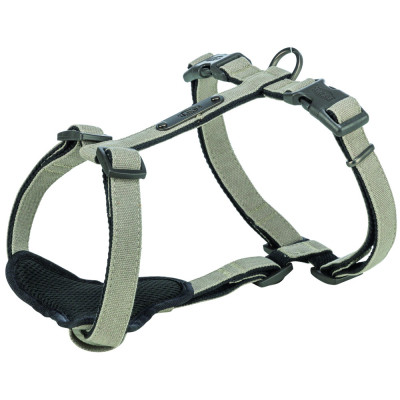 Шлея для собак Trixie CityStyle H-harness Бавовна L–XL 75–120 см 25 мм Світло-сіра (4053032682689) Вінниця - фото 1