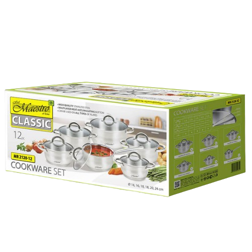 Набір каструль 12 предметів MR-2120-12 Maestro Житомир - изображение 5