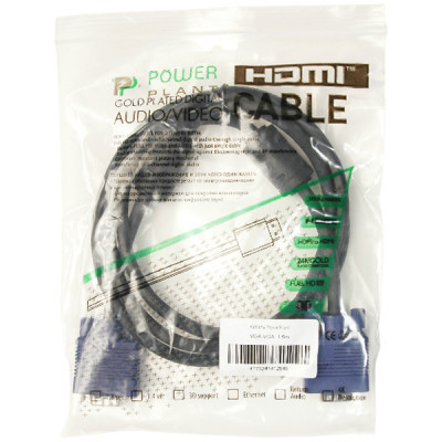 Кабель мультимедийный VGA M to VGA M 1.5m PowerPlant (KD00AS1284) Винница - изображение 3