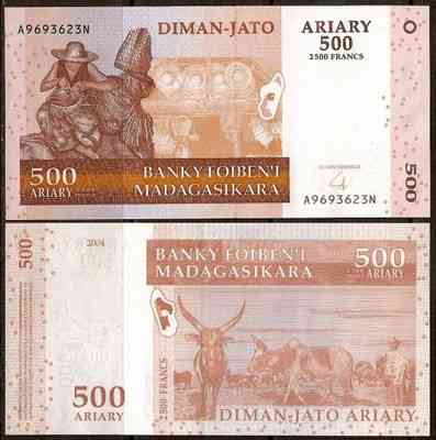 Мадагаскар / Madagascar 500 Ariary 2004 Pick88 UNC Полтава