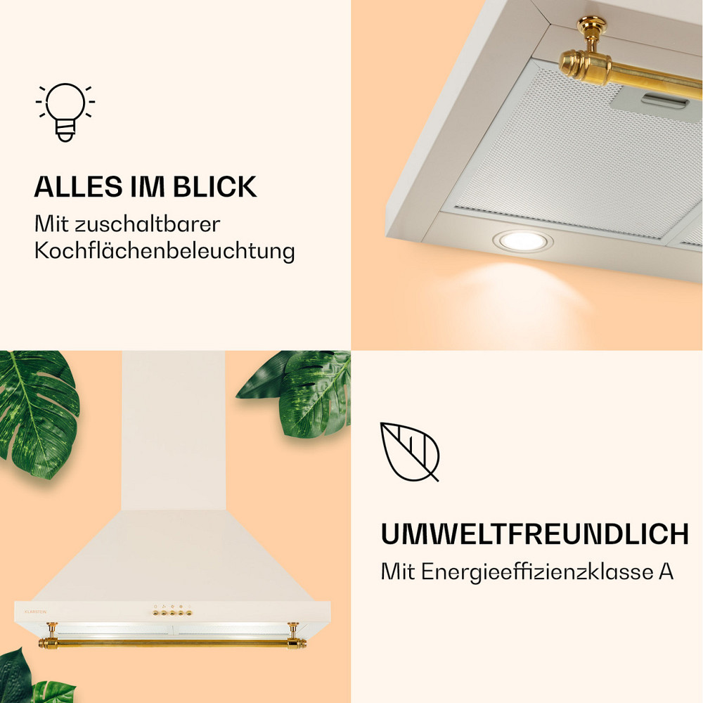 Вытяжка Montblanc 60 610 м³/ч 165 Вт 2x1,5 Вт LED рейлинг кремовый (Германия, читать описание) Ровно - изображение 3