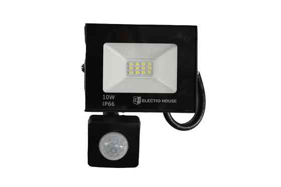 LED прожектор с датчиком движения 10Вт 1000 Лм 6500К холодный белый SMD2835 Днепр