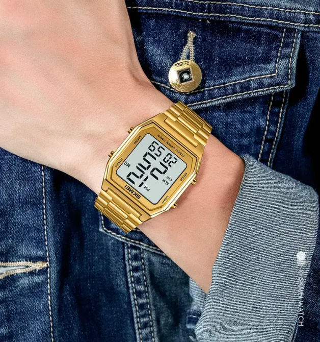 Чоловічий наручний годинник Skmei 1735 (Золотистий) Київ - фото 7