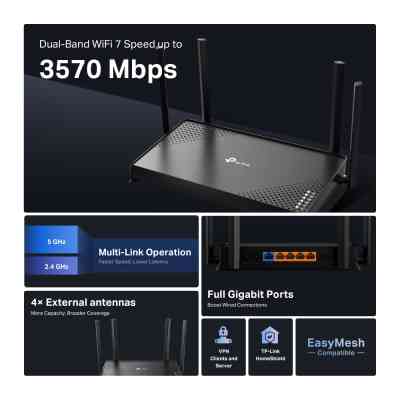 Маршрутизатор TP-Link Archer BE220 (ARCHER-BE220) Вінниця