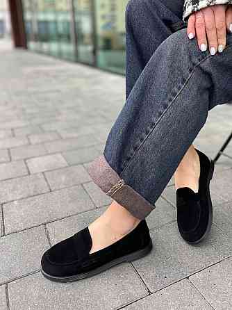 MOD GAR Лофери жіночі MOD GAR 9864 чорні (весна-осінь, замша натуральна) (5805) Коломия