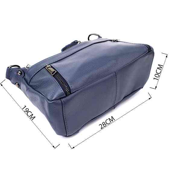 Женская сумка из натуральной кожи Vintage 23019 Синий Киев