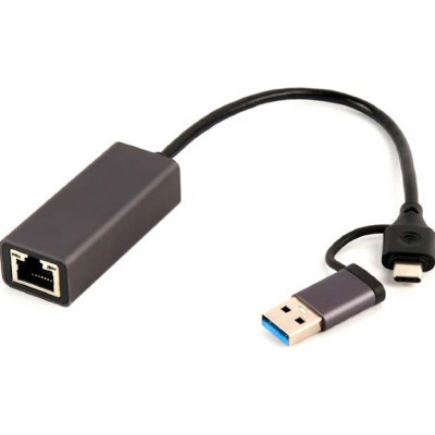 Адаптер USB-A/USB/C to 1Gbps Lan Cablexpert (A-USB3AC-LAN-01) Вінниця - фото 2