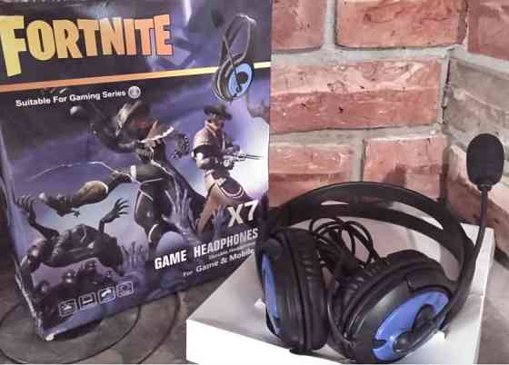 Навушники ігрові накладні Fortnite X7 Game Headphones наушники игровые. Харків