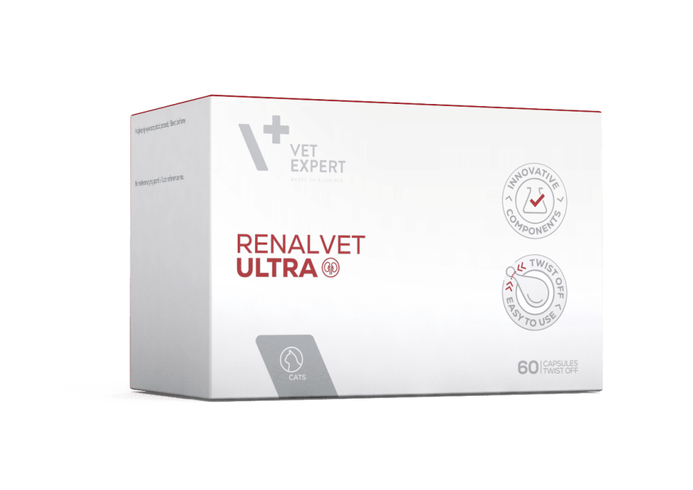 Кормовая добавка для кошек VetExpert RenalVet Ultra (РеналВет Ультра) для поддержания функции почек при ХПН 60 капсул Винница - изображение 1