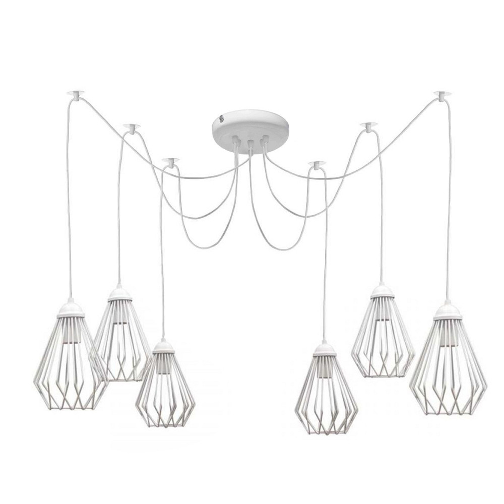 Подвесная люстра под старину паук белая 6 ламп Silvia NL 05371-6 W Одесса - изображение 1