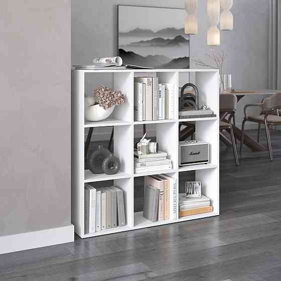 Стеллаж VAYS M-20, книжная полка с 9 ячейками, ЛДСП, 108×29×108 см - для дома, офиса, детской или гостиной Львов