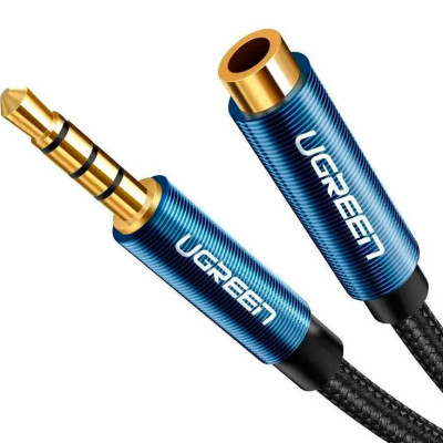 Кабель мультимедийный 3.5mm M to 3.5mm F 1.0m AV118 blue Ugreen (40673) Винница - изображение 10
