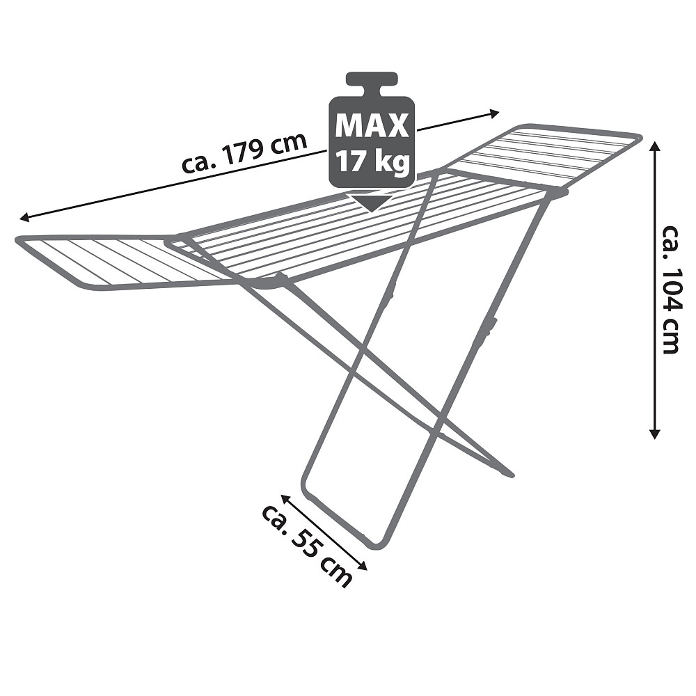 Сушарка для білизни підлогова Casa Si Kolibri 18m Black (CS42191C06E) Київ - фото 4