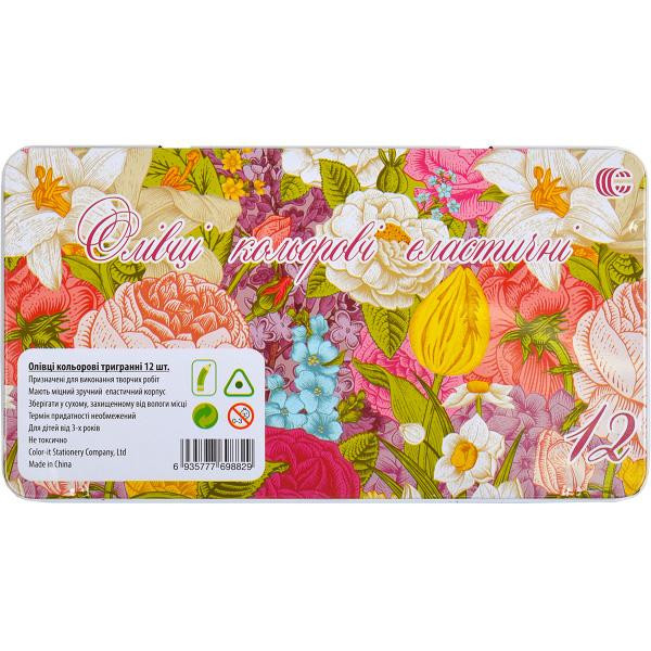 Карандаш 12 цветов CRМ555-12 Metal elastico 