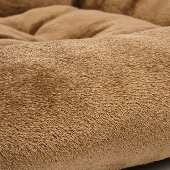 Лежанка ХайДог HiDOG плюшева прямокутна L для собаки або кота капучино (50 х 65 х 16 см) Київ