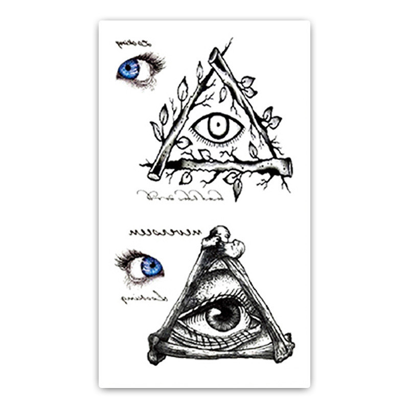 Наклейка для тіла тату Очі 10 на 6 см чорний Київ - фото 2