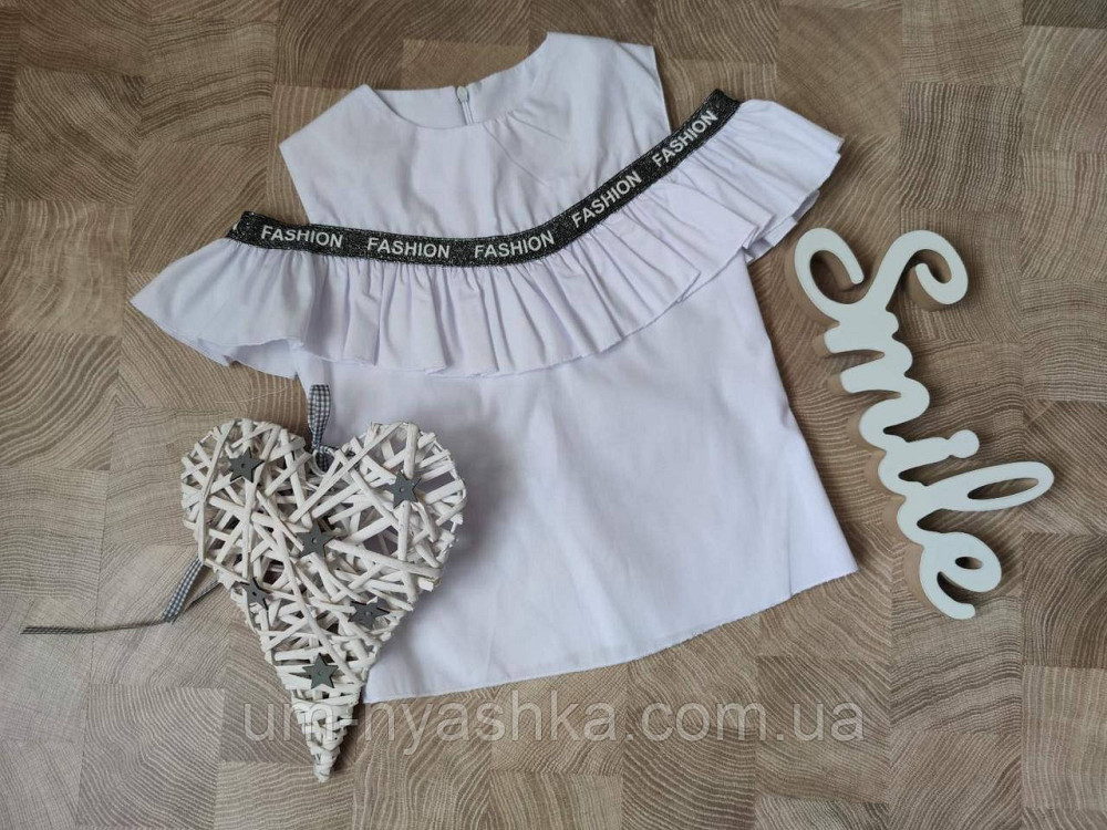 Гарна шкільна блузка з коротким рукавом 116-128 Кривий Ріг - фото 2