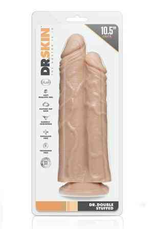 Двойной фаллоимитатор DR. SKIN DR. DOUBLE STUFFED FLESH Sex Aura Киев