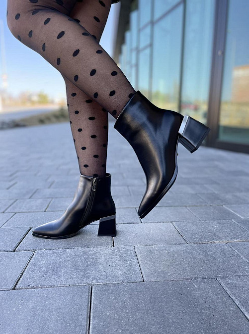 Lino Marano Черевики жіночі Lino Marano чорні еко-шкіра каблук 6см 35р.-37р. (4815) Коломия - фото 7