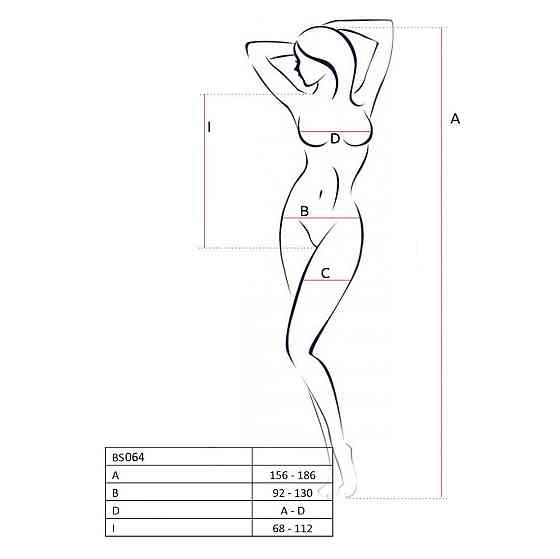 Бодістокінг Passion BS064 One Size, White, боді, закрите плече, відкритий доступ Sex Aura Київ