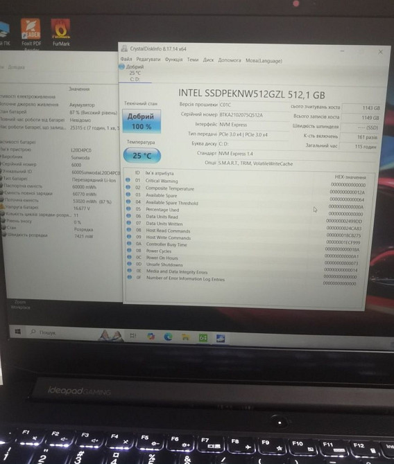 Ноутбук Lenovo Gaming 3/120Hz./ RTX 3060 6Gb./ Ryzen 5 5600H / RAM16GB/ SSD512Gb. Новый! Київ - фото 2
