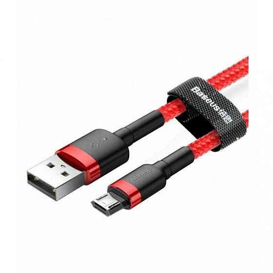 Кабель Baseus Cafule Cable USB - Micro 2.4A 1m, колір червоний+Red CAMKLF-B09 Одеса