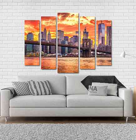 Модульная картина Город Закат Art-90_5 Киев
