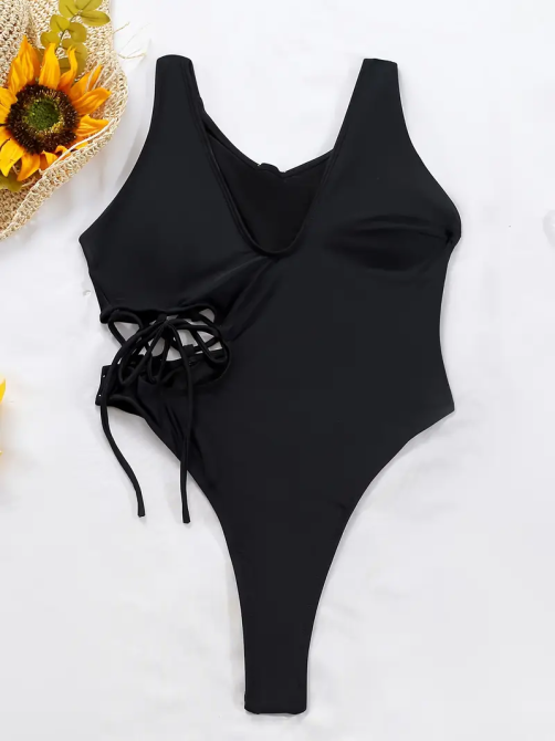 Купальник жіночий суцільний Чорний L Харків - фото 3