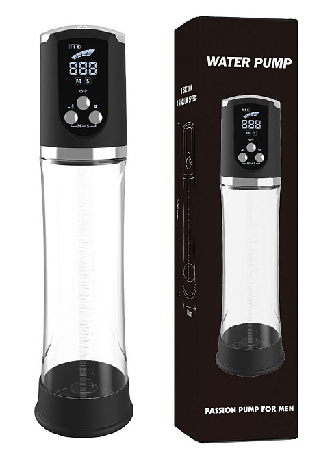 Водонепроницаемая, автоматическая вакуумная помпа с зарядкой от USB CANWIN Water Pump LCD, P468AU Sex Aura Киев - изображение 1