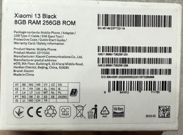 Смартфон: Xiaomi 13 8/256Gb.Black . Київ - фото 4
