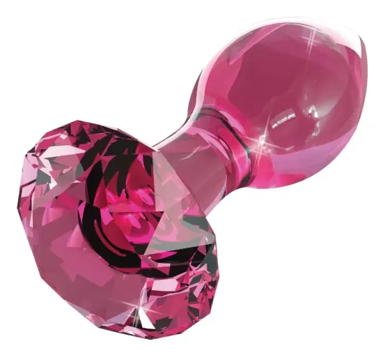 Стеклянная пробка Бриллиант (розовая) Sex Aura Киев