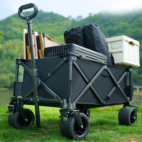 Візок складаний на 90 л для транспортування речей і продуктів, універсальний для походів у магазин, кемпінг, перевезення Кам'янець-Подільський