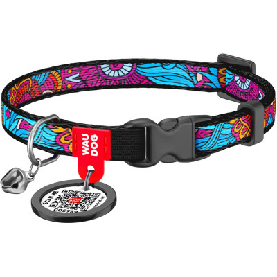 Нашийник для тварин WAUDOG Літо з QR паспортом XS 20-30 см (5267) Вінниця - фото 1