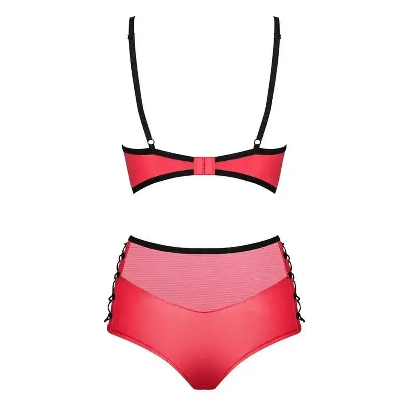 Комплект красный Obsessive Leatheria с контрастным черным кантом, S/M Sex Aura Киев - изображение 5