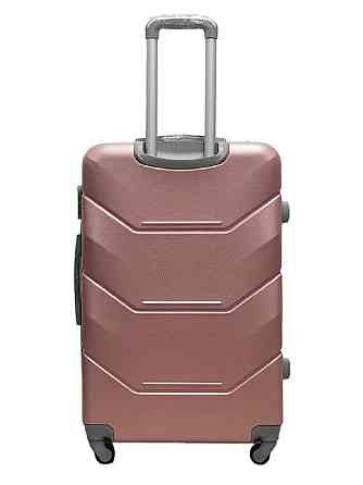 Валіза пластикова MILANO BAG 147 велика 75 см золотисто-рожева Київ