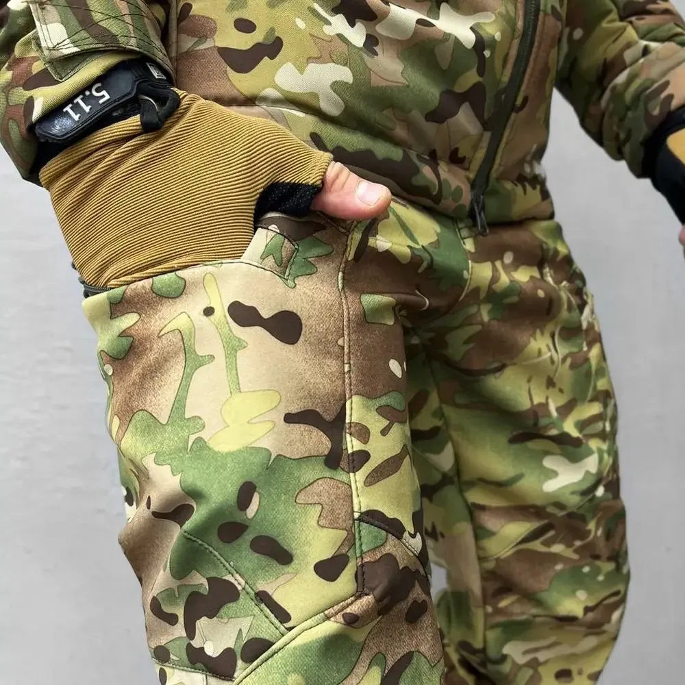 Зимовий чоловічий костюм ambush з атласною підкладкою / Куртка cordura 300 + Штани softshell мультик Одеса - фото 9