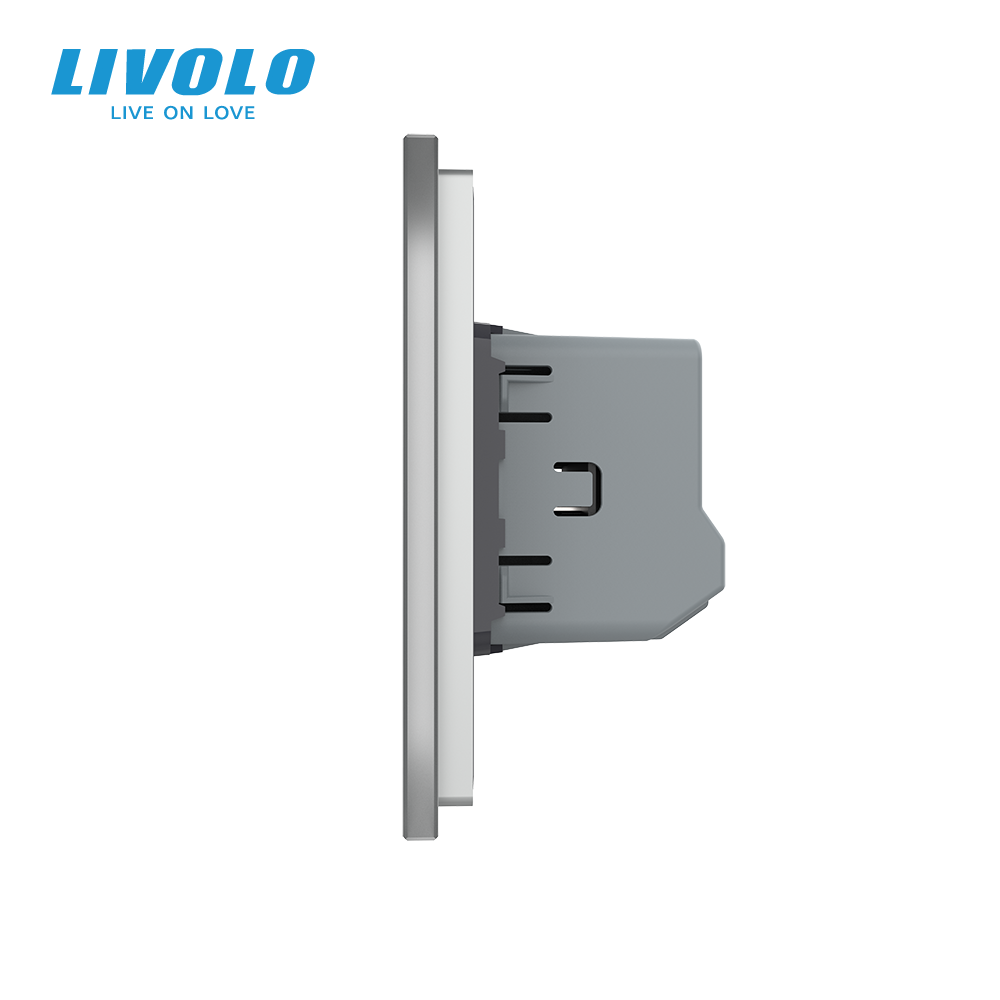 LIVOLO Сенсорний прохідний / перехресний вимикач LIVOLO, 2-сенсорний, сірий матове скло, 5А 230 Коломия - фото 7