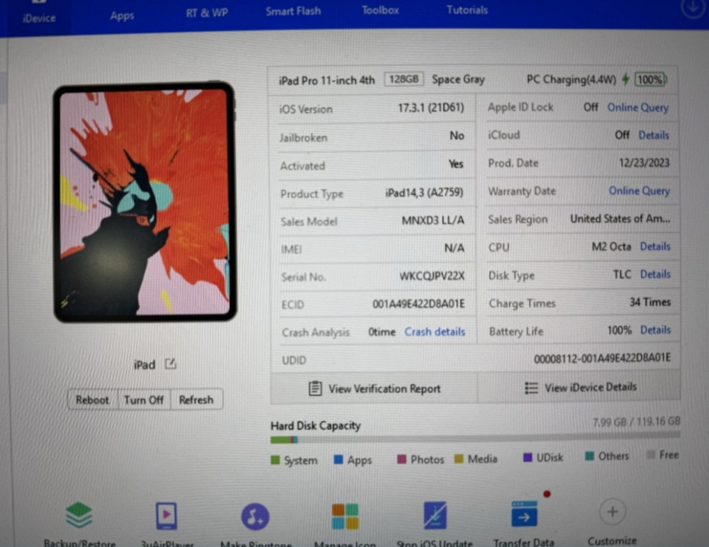 Планшет 2022 Ipad Pro M2 
128Gb 
wi-fi Київ - фото 1