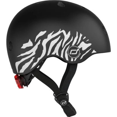 Шлем Scoot&Ride 45-51см, зебра, с фонариком (SR-181206-ZEBRA) Винница - изображение 2
