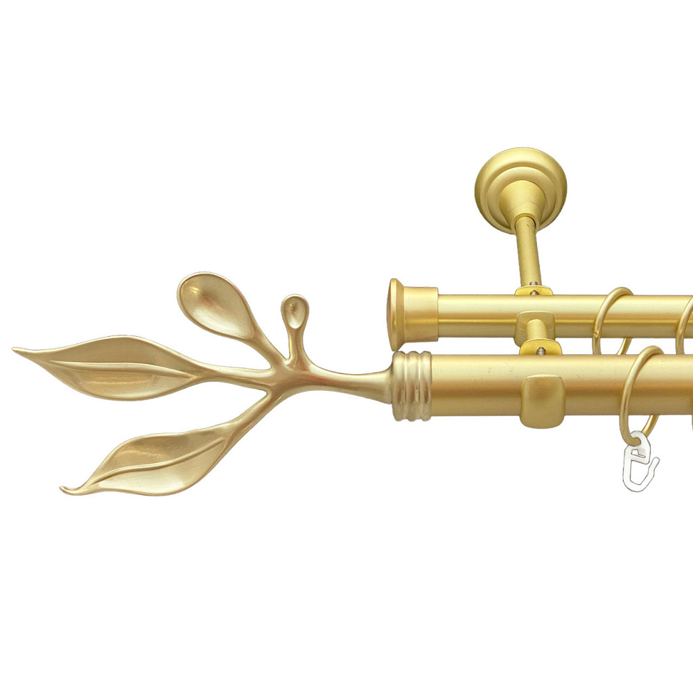 Карниз Orvit Баваро металевий дворядний відкритий Золото Матове 25\19 мм 160 см (00-00010667) Львів - фото 1