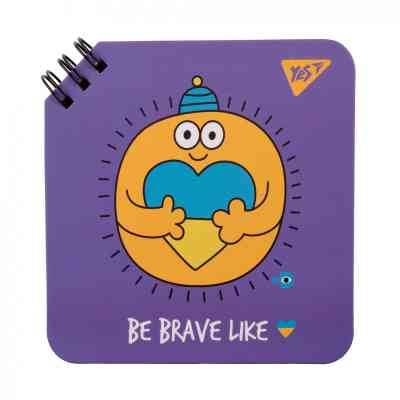 Блокнот Yes 110x110 мм 80 аркушів на cпіралі Stand with Ukraine клітинка (151817) Вінниця